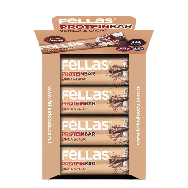 FELLAS Protein Bar - Vanilyalı ve Kakaolu 32g x 12 Adet