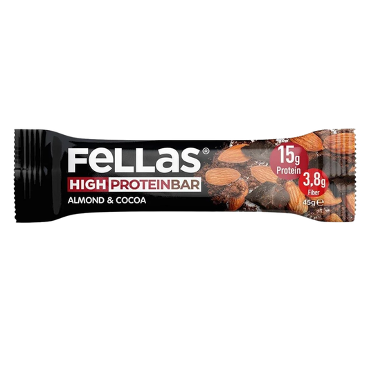 FELLAS Yüksek Protein Bar Bademli ve Kakaolu 45g