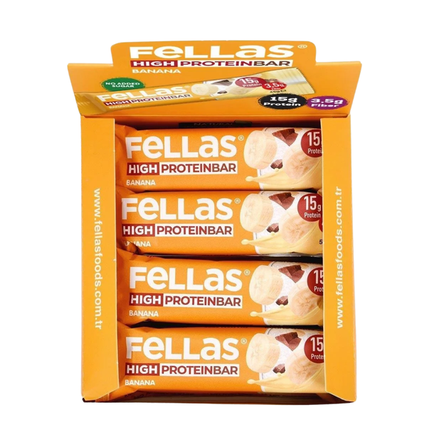 FELLAS Yüksek Protein Bar Muzlu 12 Adet 45g