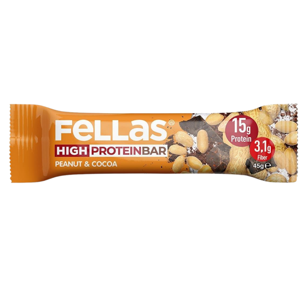 FELLAS Yer Fıstıklı ve Kakaolu Yüksek Protein Bar  45g