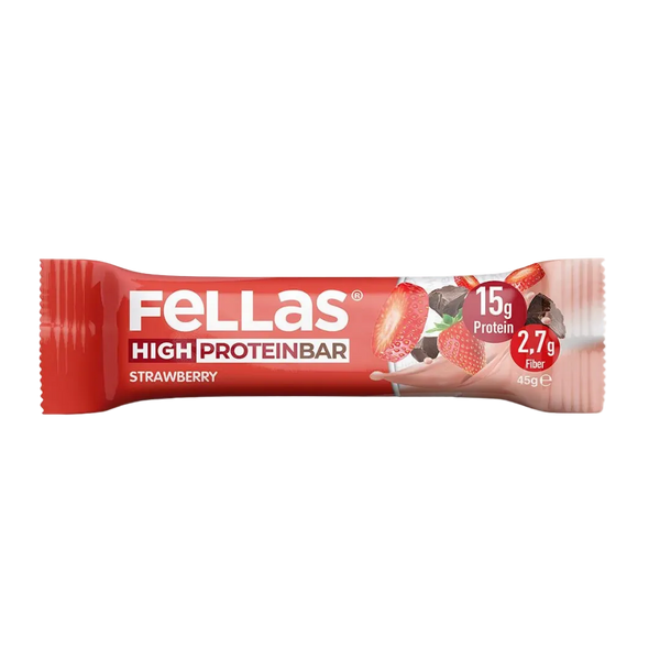 FELLAS Yüksek Protein Bar - Çilekli 45g