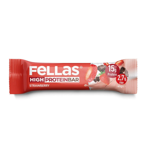 FELLAS Yüksek Protein Bar - Çilekli 45g