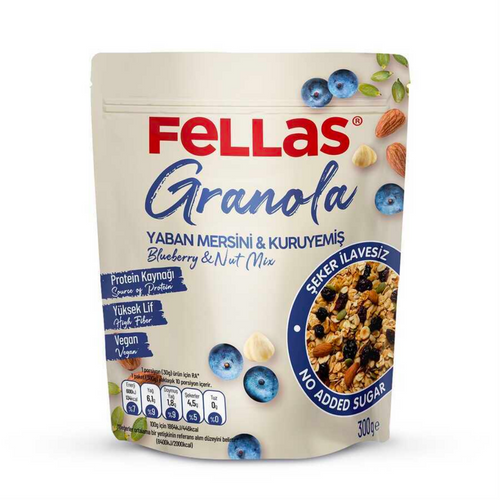 FELLAS Granola Yaban Mersini & Kuruyemiş 300g