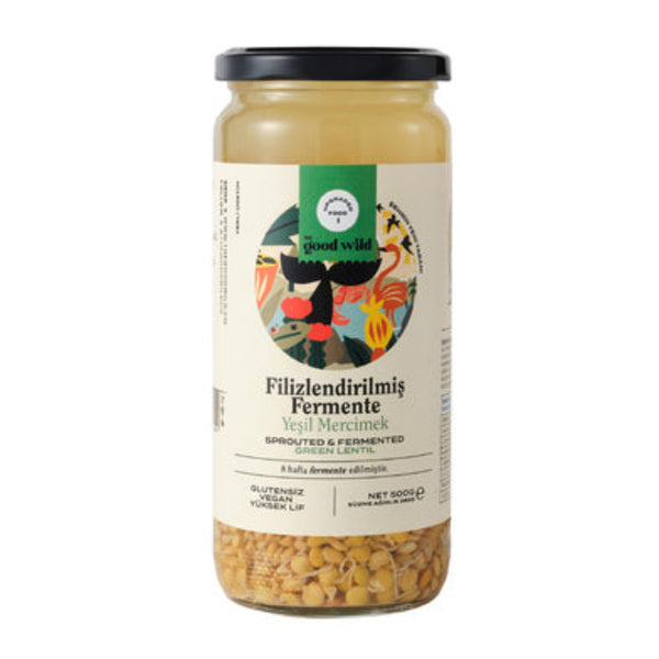 THE GOOD WILD Filizlendirilmiş Fermente Yeşil Mercimek 500g