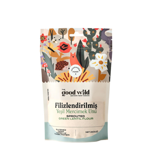 THE GOOD WILD Filizlendirilmiş Yeşil Mercimek Unu 300g