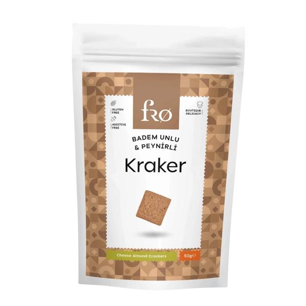 Fro Badem Unlu Peynirli Kraker Glutensiz Atıştırmalık 50g