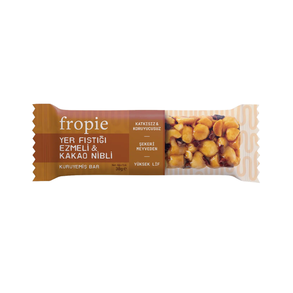 FROPİE Kuruyemiş Bar Yer Fıstıklı & Kakao Nibli 30g