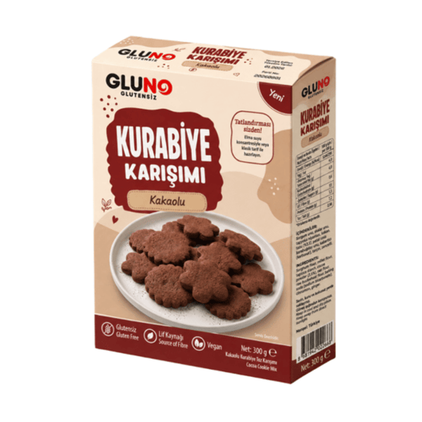 GLUNO Glutensiz Kakaolu Kurabiye Karışımı 300g