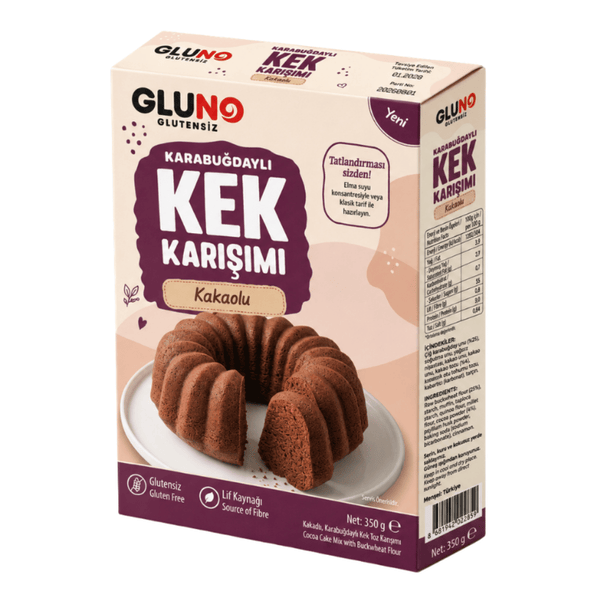 GLUNO Glutensiz Karabuğdaylı Kakaolu Kek Karışımı 350g