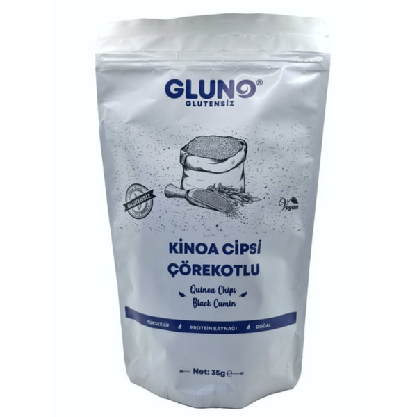 GLUNO Glutensiz Kinoa Cipsi Çörekotlu 35g