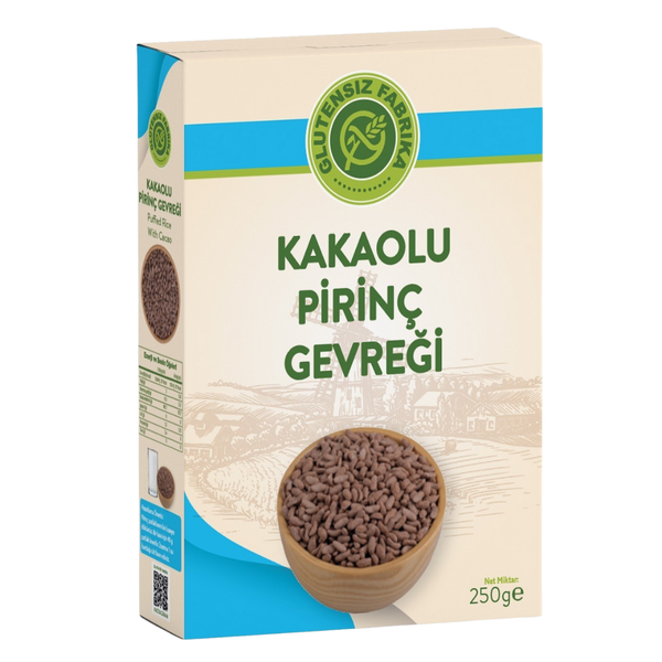 GLUTENSİZ FABRİKA Glutensiz Kakaolu Pirinç Gevreği 250g
