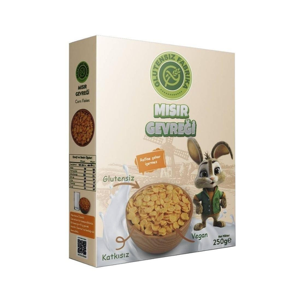 GLUTENSİZ FABRİKA Glutensiz Mısır Gevreği (Corn Flakes) 250g