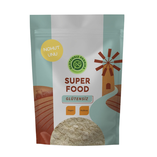 GLUTENSİZ FABRİKA Kepekli Çiğ Nohut Unu 1KG