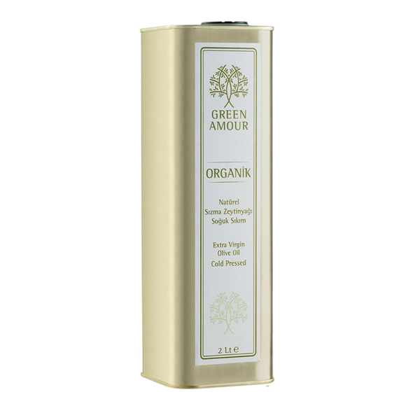GREEN AMOUR Organik Soğuk Sıkım 0,26 Asit Zeytinyağı 2 Litre