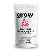 Görseli Galeri görüntüleyiciye yükleyin, GROW NUTRITION Protein Pancake Mix Strawberry Cream 400g
