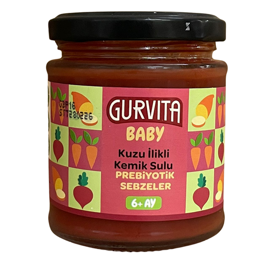 GURVİTA Baby Kuzu İlikli Kemik Sulu Prebiyotik Sebzeler 165g