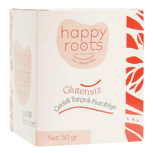 HAPPY ROOTS Glutensiz Cevizli Tarçınlı Kurabiye 50g