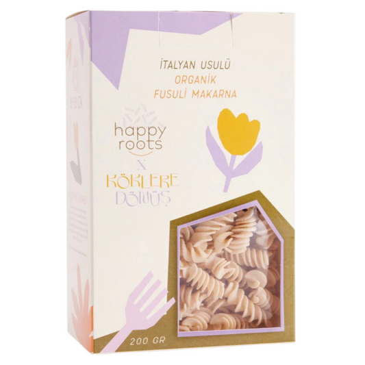 HAPPY ROOTS Organik İrmik Makarnası Burgu 200g