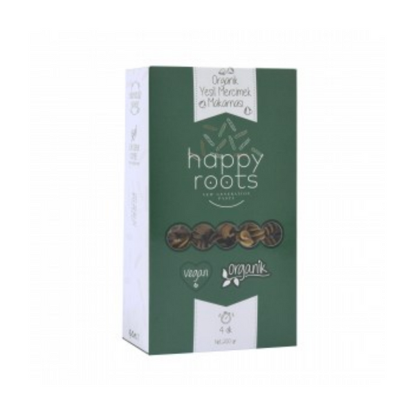 HAPPY ROOTS Organik Yeşil Mercimek Makarnası 200g