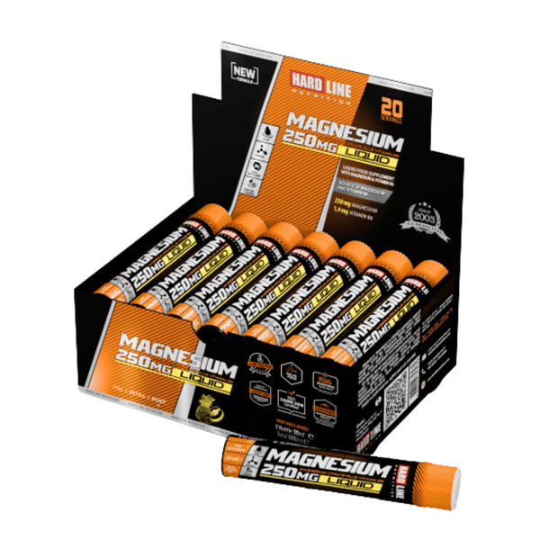 HARDLINE Magnesium Liquid 250mg Karışık Meyveli 30ml x 20 Adet