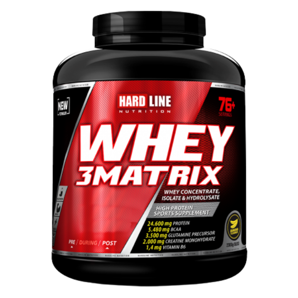 HARDLINE Whey 3Matrix Muz 2300g