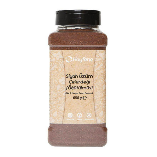 HAYFENE Siyah Üzüm Çekirdeği Toz 600g