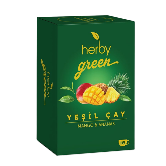 HERBY Mango ve Ananaslı Yeşil Çay 18'li