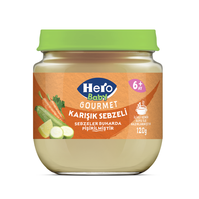 HERO Baby Gourmet Karışık Sebzeli Kavanoz Maması 120g