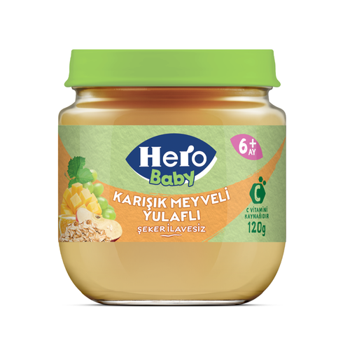 HERO Baby Karışık Meyveli Yulaflı Kavanoz Maması 125g