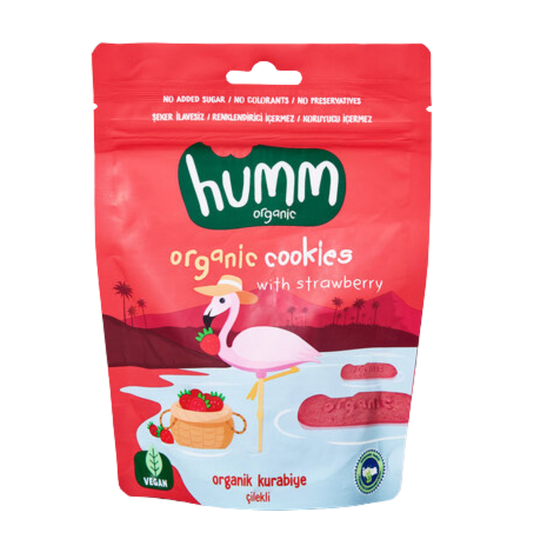 HUMM Organik Vegan Çilekli Kurabiye 55g
