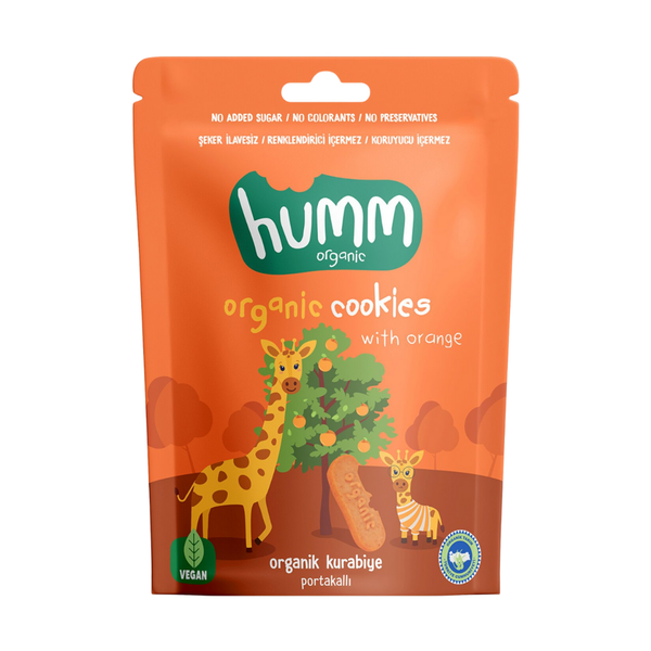 HUMM Organik Vegan Portakallı Kurabiye 55g