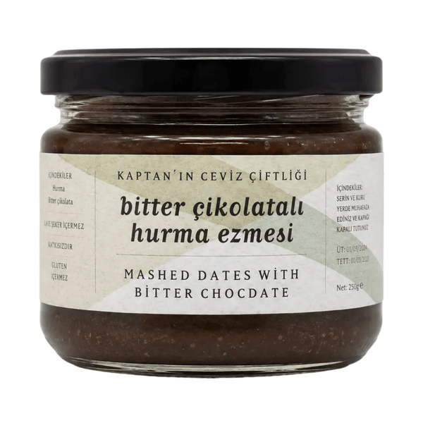KAPTAN'IN CEVİZ ÇİFLİĞİ Bitter Çikolatalı Hurma Ezmesi 260g