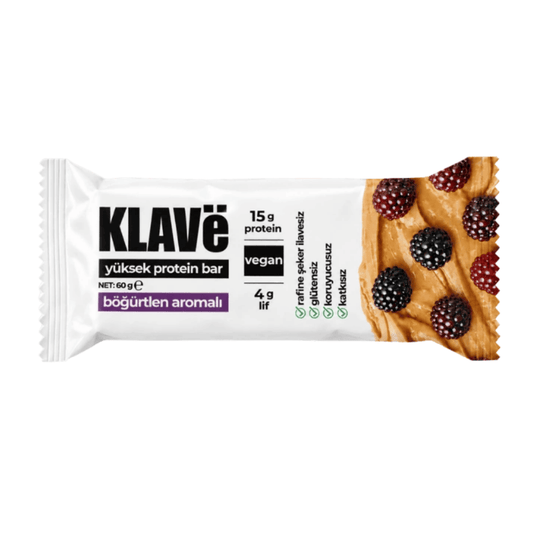 KLAVE Böğürtlen Aromalı Protein Bar 60g