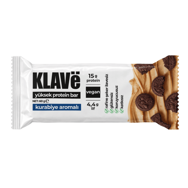 KLAVE Kurabiye Aromalı Protein Bar 60g