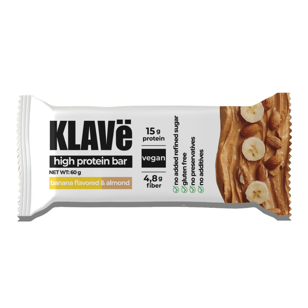 KLAVE Muz Aromalı ve Bademli Bar 60g
