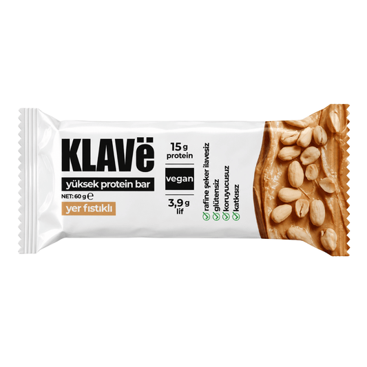 KLAVE Yer Fıstıklı Protein Bar 60g