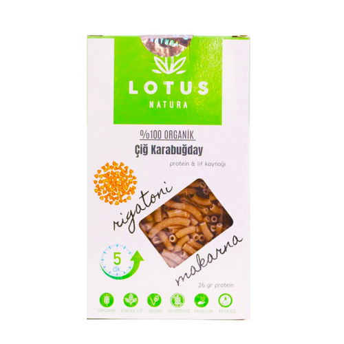 LOTUS NATURA Çiğ Karabuğday Rigatoni Makarna 200g