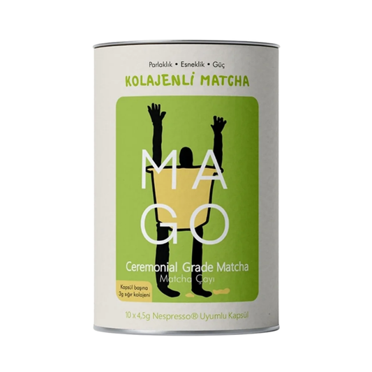 MAGO 10x Kolajenli Ceremonial Grade Matcha Nespresso Uyumlu Kapsül