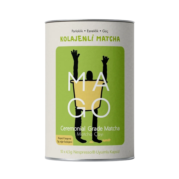 MAGO Kolajenli Ceremonial Grade Matcha Nespresso Uyumlu Kapsül x 10