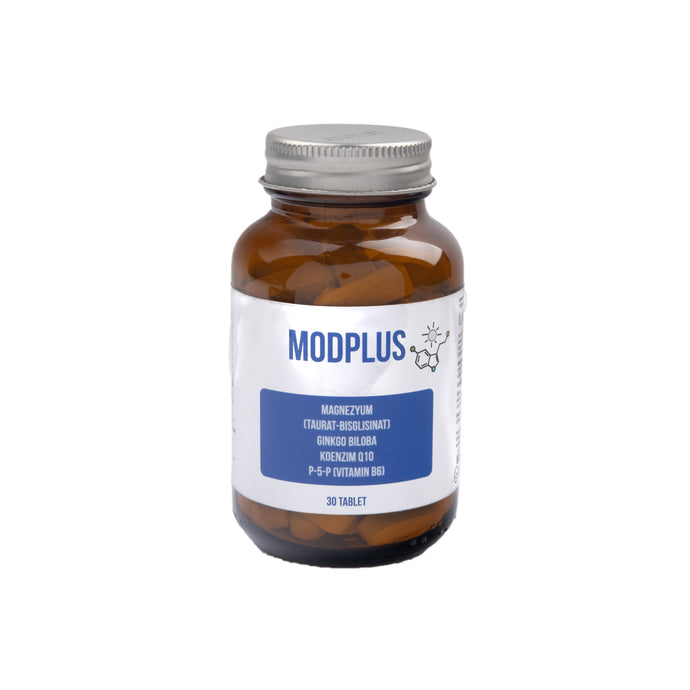MODPLUS Magnezyum Ginkgo Biloba, Koenzim Q10,P-5P ve Selenyum 30 Kapsül