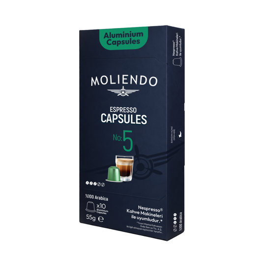 MOLİENDO Nespresso Uyumlu No:5 Alüminyum 10 Kapsül