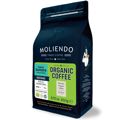 MOLIENDO Organic Indonesia Sumatra Yöresel Çekirdek Kahve 250g