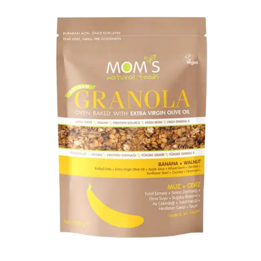 MOM'S NATURAL FOODS Muz & Ceviz Granola 280g