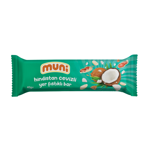 MUNİ Hindistan Cevizli Yer Fıstığı Barı 40g