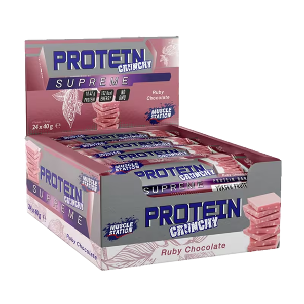 MUSCLE STATİON Supreme Ruby Çikolatalı Protein Bar 40g x 24 Adet
