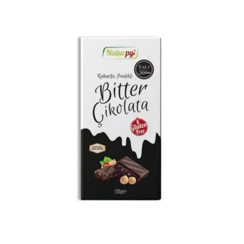 NATURPY glutensiz findikli bitter cikolata 100g