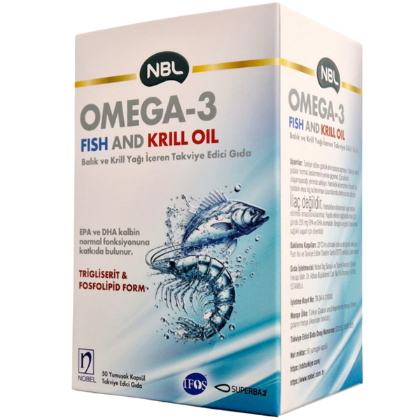 NBL Omega 3 Fısh And Krıll Oil 50 Yumuşak Kapsül