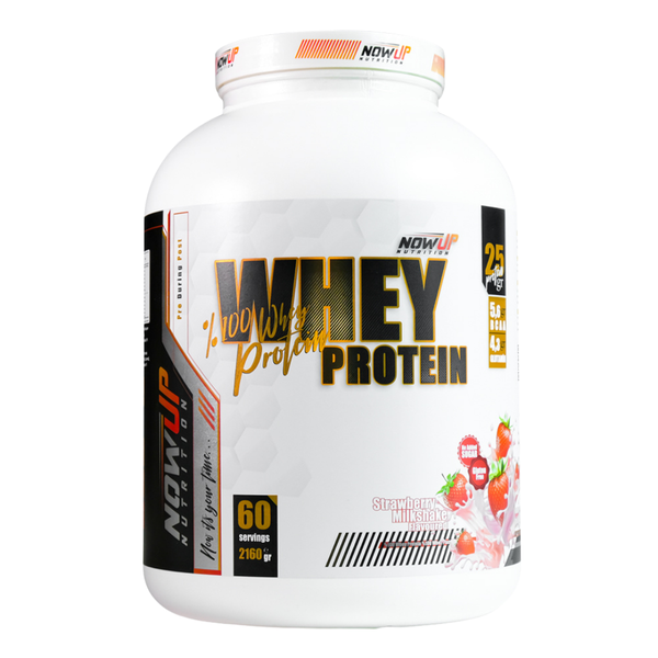 NOWUP NUTRİTİON %100 Whey Protein Tozu Çilek Aromalı 2160g 60 Servis