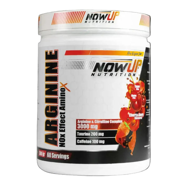 NOWUP NUTRİTİON Arginine Nitric Oxide Effect Amino Asit Kiraz & Çilek Aromalı 360g