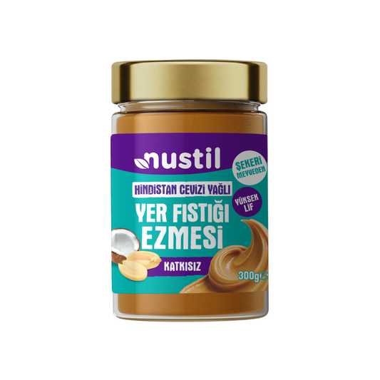 NUSTİL Hindistan Cevizi Yağlı Yer Fıstığı Ezmesi 300g